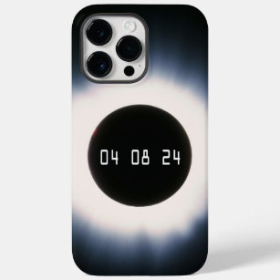 2024 Total Solar Eclipse in Black and White Case-Mate iPhone 14 Pro Max Case