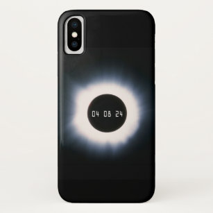 2024 Total Solar Eclipse in Black and White Case-Mate iPhone Case
