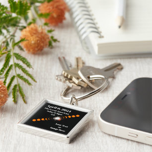2024 Total Solar Eclipse Key Ring