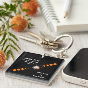 2024 Total Solar Eclipse Key Ring
