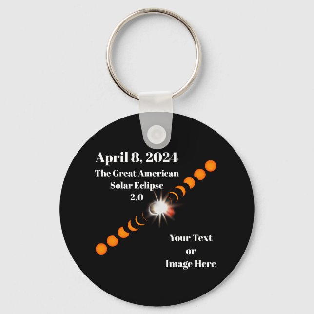 2024 Total Solar Eclipse Key Ring (Front)