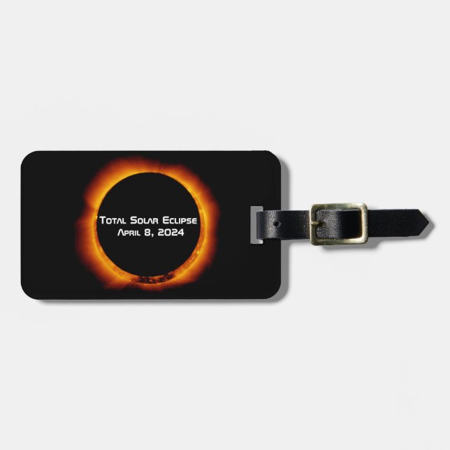 2024 Total Solar Eclipse Luggage Tag (Front Horizontal)
