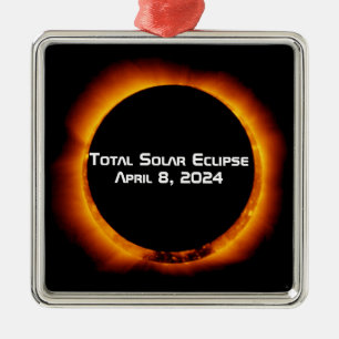 2024 Total Solar Eclipse Metal Tree Decoration