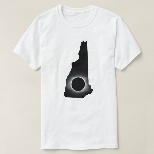 2024 Total Solar Eclipse New Hampshire T-Shirt (Design Front)