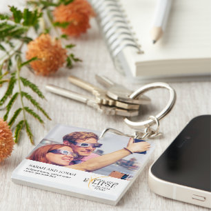 2024 Total Solar Eclipse Photo Couples Gifts Key Ring