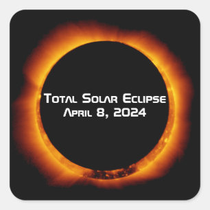 2024 Total Solar Eclipse Square Sticker