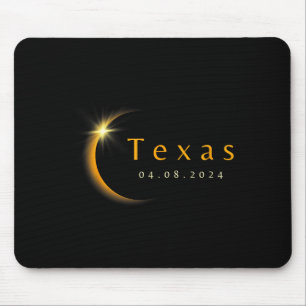 2024 Total Solar Eclipse State Texas April 8, 2024 Mouse Mat