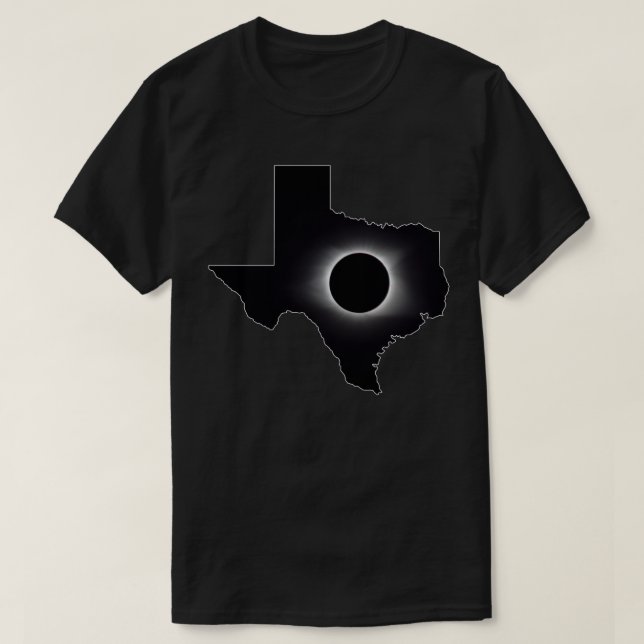 2024 Total Solar Eclipse Texas T-Shirt (Design Front)