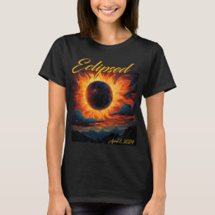 2024 Total Solar Eclipse Totality Sun Moon T-Shirt