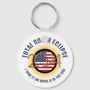 2024 TOTAL SOLAR ECLIPSE USA KEY RING