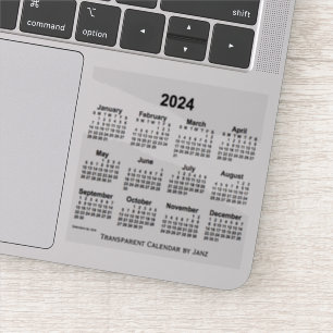 2024 Transparent Calendar by Janz