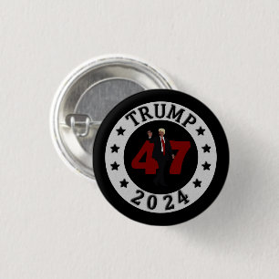 2024 TRUMP 47 3 CM ROUND BADGE