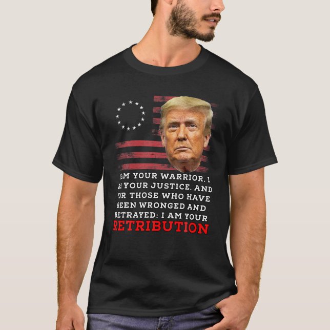 2024 Trump Desantis Florida CPAC I Am Your Retribu T-Shirt (Front)