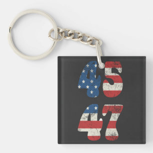 2024 Trump Take America Again Patriotic American  Key Ring