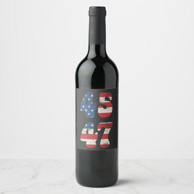 2024 Trump Take America Again Patriotic American  Wine Label (Front)
