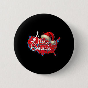 2024 Trump Winner Election Red Electoral Map Merry 6 Cm Round Badge