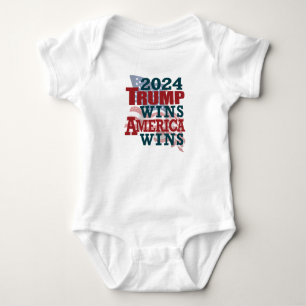2024 Trump Wins - America Wins Baby Bodysuit