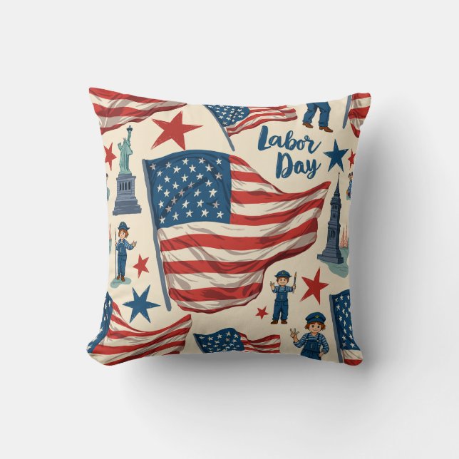 2024 U.S. Labour Day Celebration Cushion (Front)