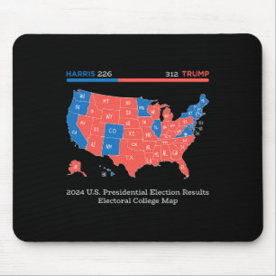 2024 U.s Presidential Election Results College Map Mouse Mat