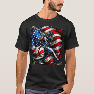 2024 USA America BESBALL in USA 4TH OF JULY 2 T-Shirt