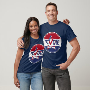 2024 USA Flag Star Vote Check Mark T-Shirt