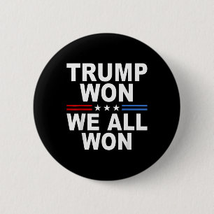 2024 Usa Flag Trump Won  6 Cm Round Badge