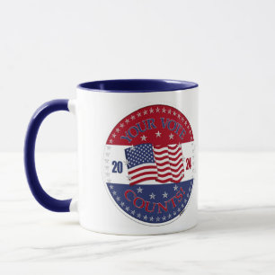 2024 USA Flag Your Vote Counts Mug