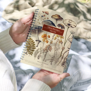 2024 Vintage Naturalist Cottagecore Mushrooms Planner