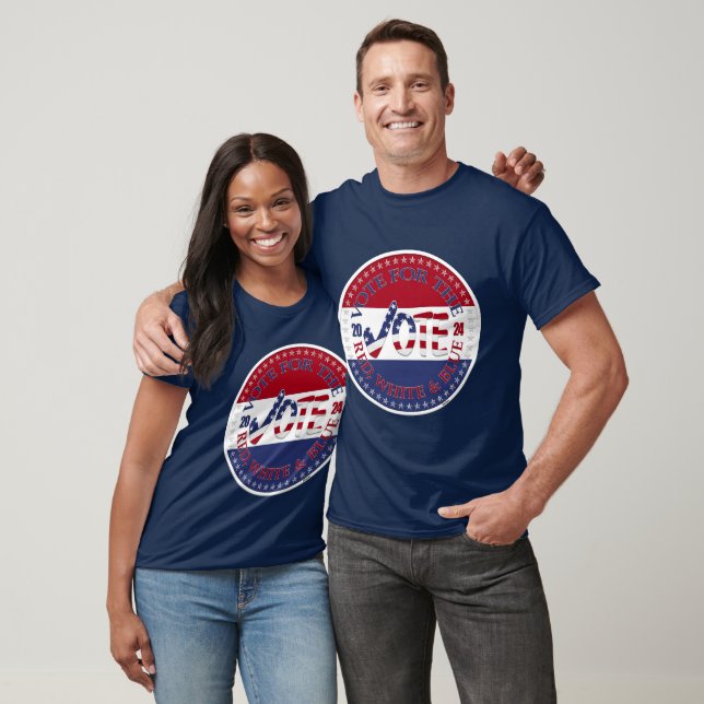 2024 Vote For The Red, White Blue USA Check Mark T-Shirt (Unisex)