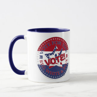 2024 Vote For The Red, White Blue VOTE! Star Check Mug