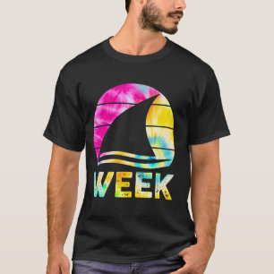 2024 Week Retro Shark Fin Lover Sea Ocean Animal S T-Shirt