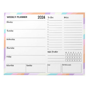 2024 Weekly Planner Notepad