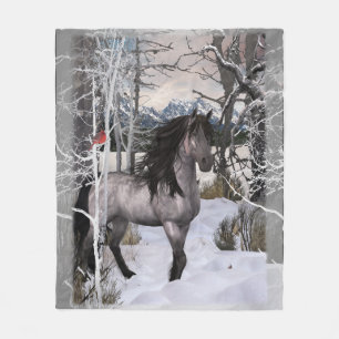 2024 Winter Wishes Horse Fleece Blanket