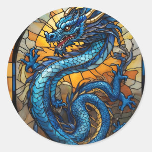 2024 Year of Blue Dragon Classic Round Sticker