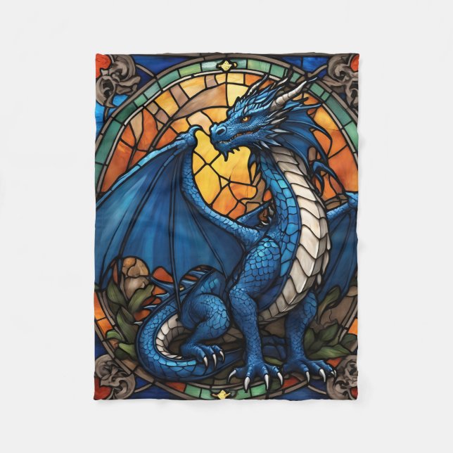 2024 Year of Blue Dragon  Fleece Blanket (Front)