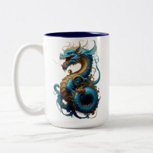 2024 Year of Blue Dragon Two-Tone Coffee Mug