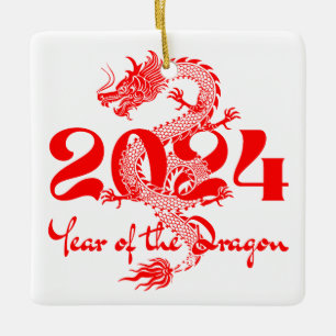 2024 Year of the Dragon Chinese New Year Ceramic Ornament