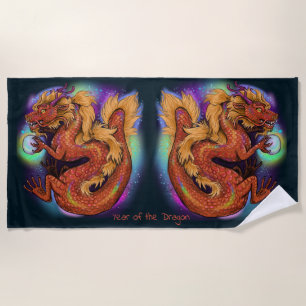 2024 Year of the Dragon Chinese Zodiac Beach Towel