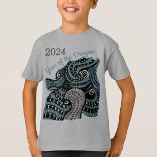 2024 Year of the Dragon Graphic Art Print T-Shirt