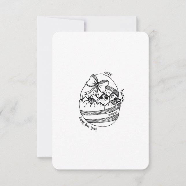 2024 Year of the Dragon, Happy New Year (Front)