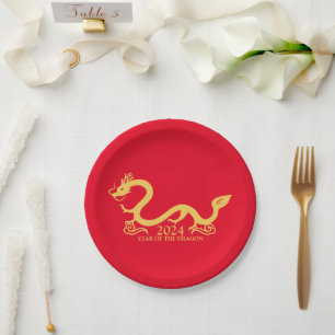 2024 Year of the dragon Paper Plate