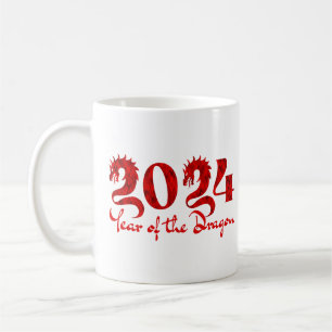 2024 YEAR OF THE DRAGON RED COFFEE MUG