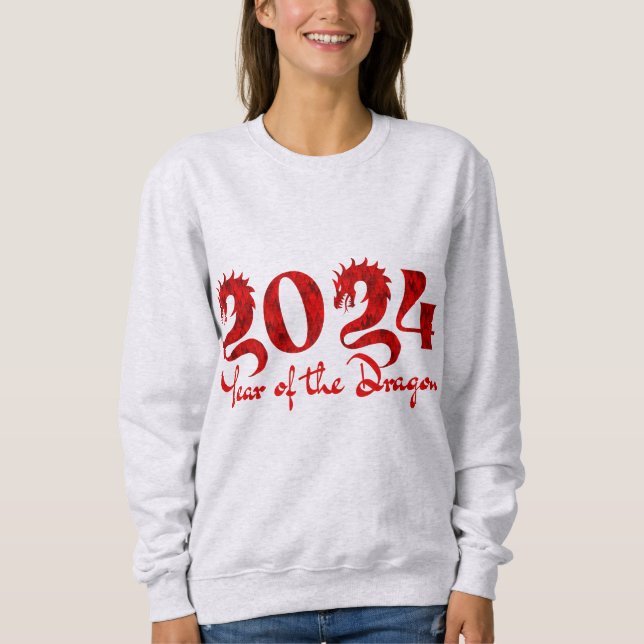 2024 YEAR OF THE DRAGON RED SWEATSHIRT (Front)