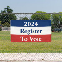 2024 Year Red White and Blue Register to Vote