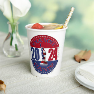 2024 Your Vote Counts Statue of Liberty Paper Cups