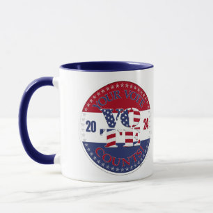 2024 Your Vote Counts USA Flag V O T E! Mug