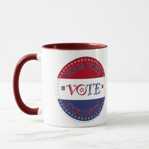 2024 Your Vote Counts VOTE Script Mug
