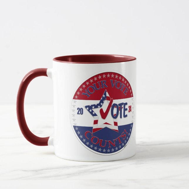 2024 Your Vote Counts Vote Star Mug (Left)