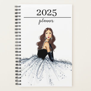 2025 12 Month Fashion Illustrated Calendar Planner