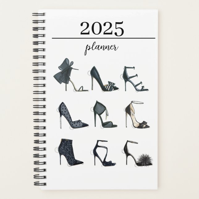 2025 12 Month Fashion Shoe Planner  (Front)